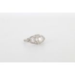 1.3CT Victorian Platinum Diamond Ring