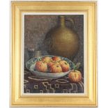 Signed, 19th C. Still Life Painting on Board