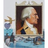 Howard Koslow (1924-2016) "George Washington" Oil