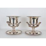 (2) Twin Handled Silver Plate Champagne Buckets