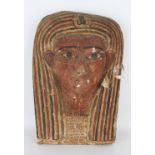 Antique Carved Wood Egyptian Bust
