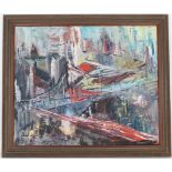 Ludwick, Mid Century Painting of New York City