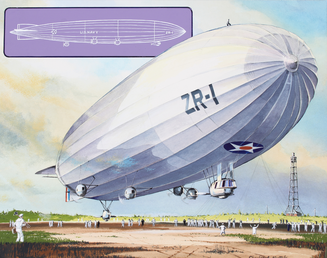 Charles Knotek (1933 - 2008) "US Airship"