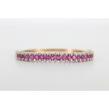 14K Gold Ruby & Diamond Hinge Bracelet