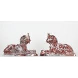 (2) Carved Marble Egyptian Figures