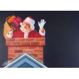 Ed Little (B. 1957) "Santa Claus" Original Oil