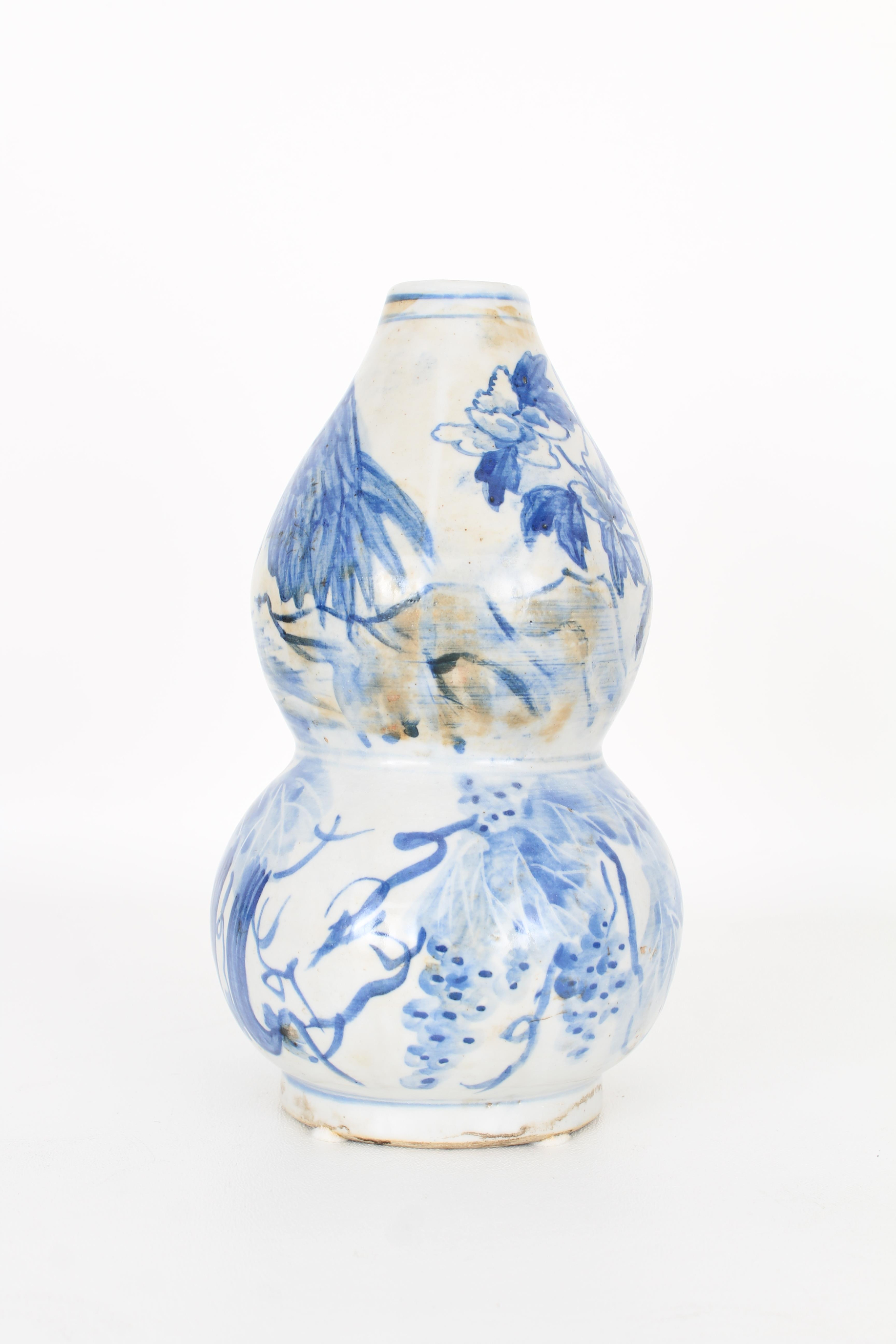Kangxi Mark, Chinese Double Gourd Form Vase - Image 3 of 7
