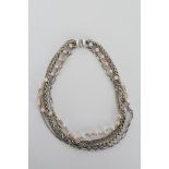 David Yurman Multi Strand Precious Metal Necklace