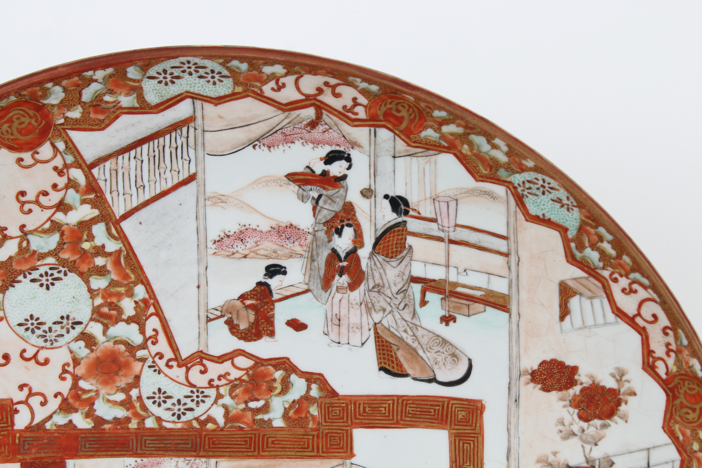 Antique Japanese Kutani Porcelain Charger - Image 5 of 7