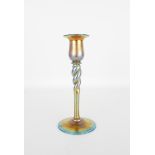 Steuben Gold Aurene Glass Candle Stick