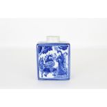 Chinese Blue/White Glazed Porcelain Tea Caddy