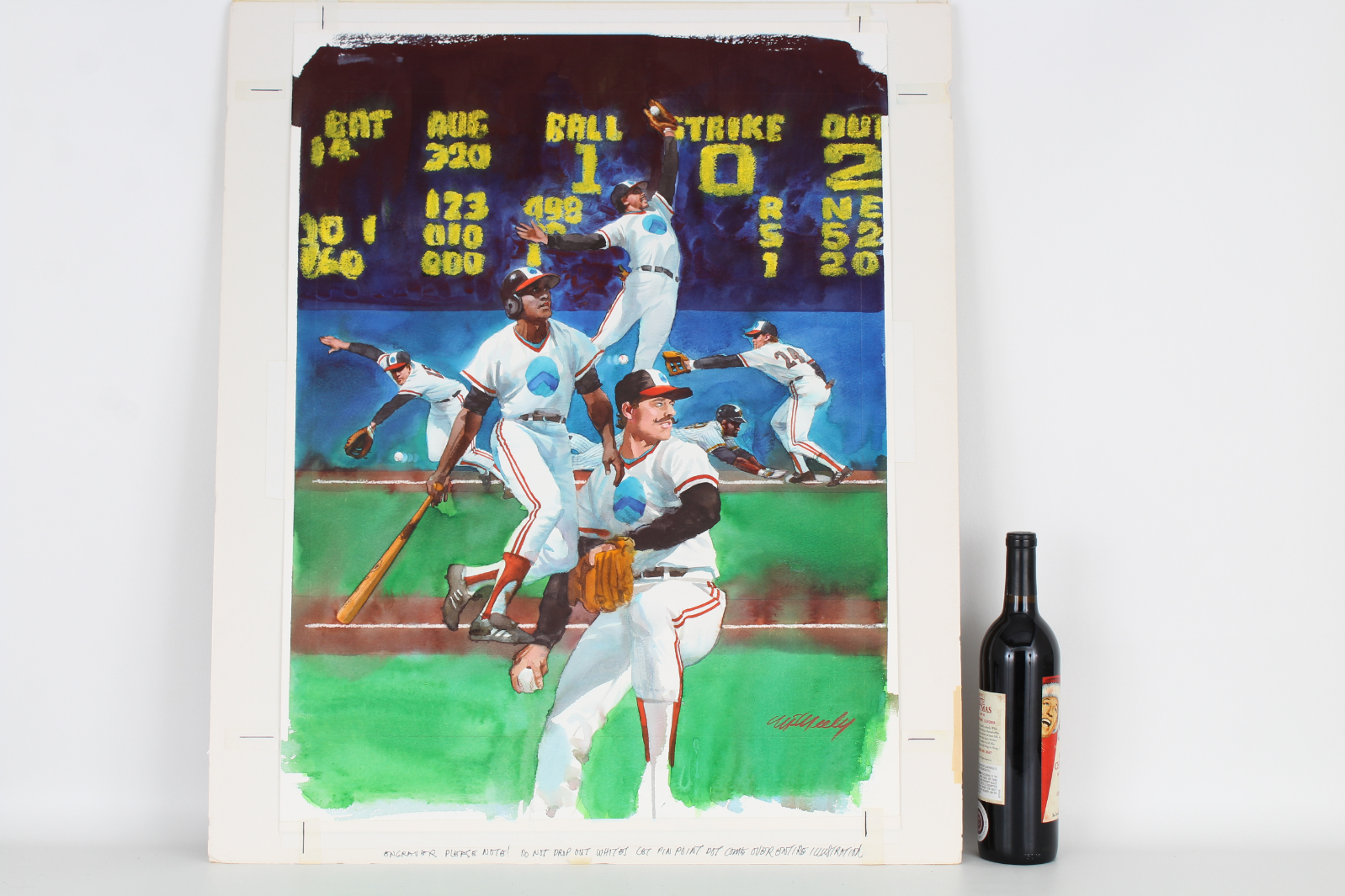 Tom McNeely (B. 1935) "Baseball" Original - Image 2 of 5