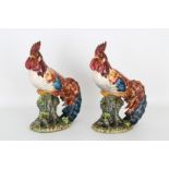 Pair of Italian Porcelain Roosters