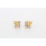 18K Yellow Gold & Diamond Earrings