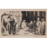 Rembrandt, "Pharisees in the Temple" Etching