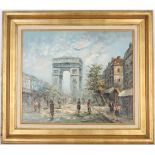 Vintage Paris Street Scene with Figures