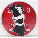 Banksy Style Sign Urban Graffiti Painting