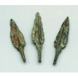 (3) Bronze Elamite Arrowheads - Luristan