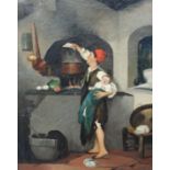 Signed Caletti, Italian School Interior Scene