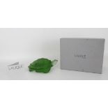 Lalique, Sidonie Turtle Figure in Original Box