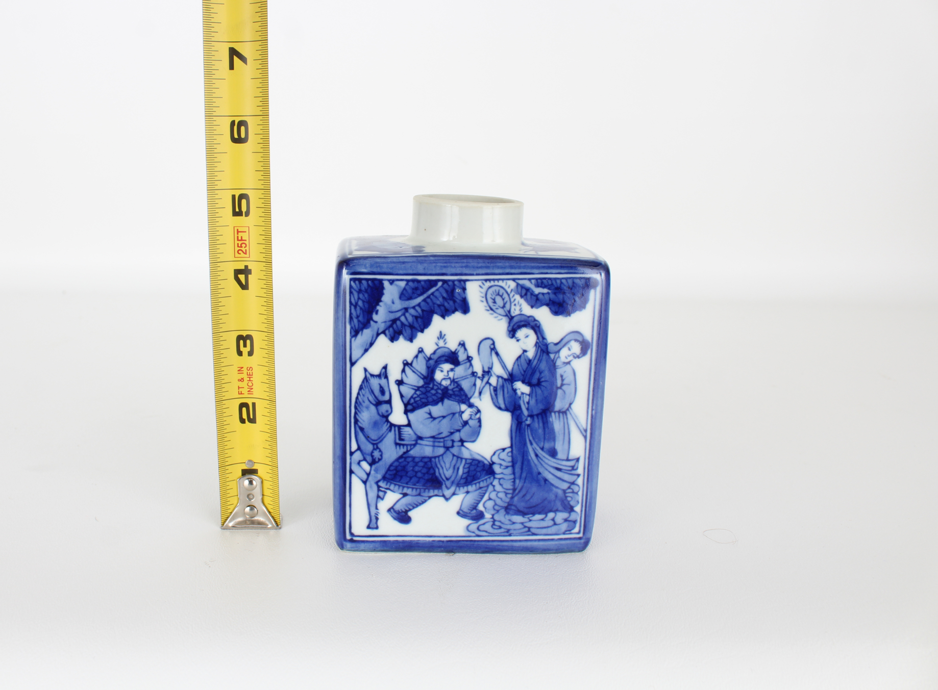 Chinese Blue/White Glazed Porcelain Tea Caddy - Image 5 of 5