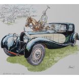 Basil Smith (B. 1925) "Bugatti Royal Type 41" Orig