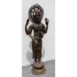 Large Antique Bronze Southeast Asian Figure