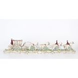 Luigi Fabris Porcelain Horse & Carriage Figurine