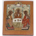 Large Antique Russian Icon, Patriarchs