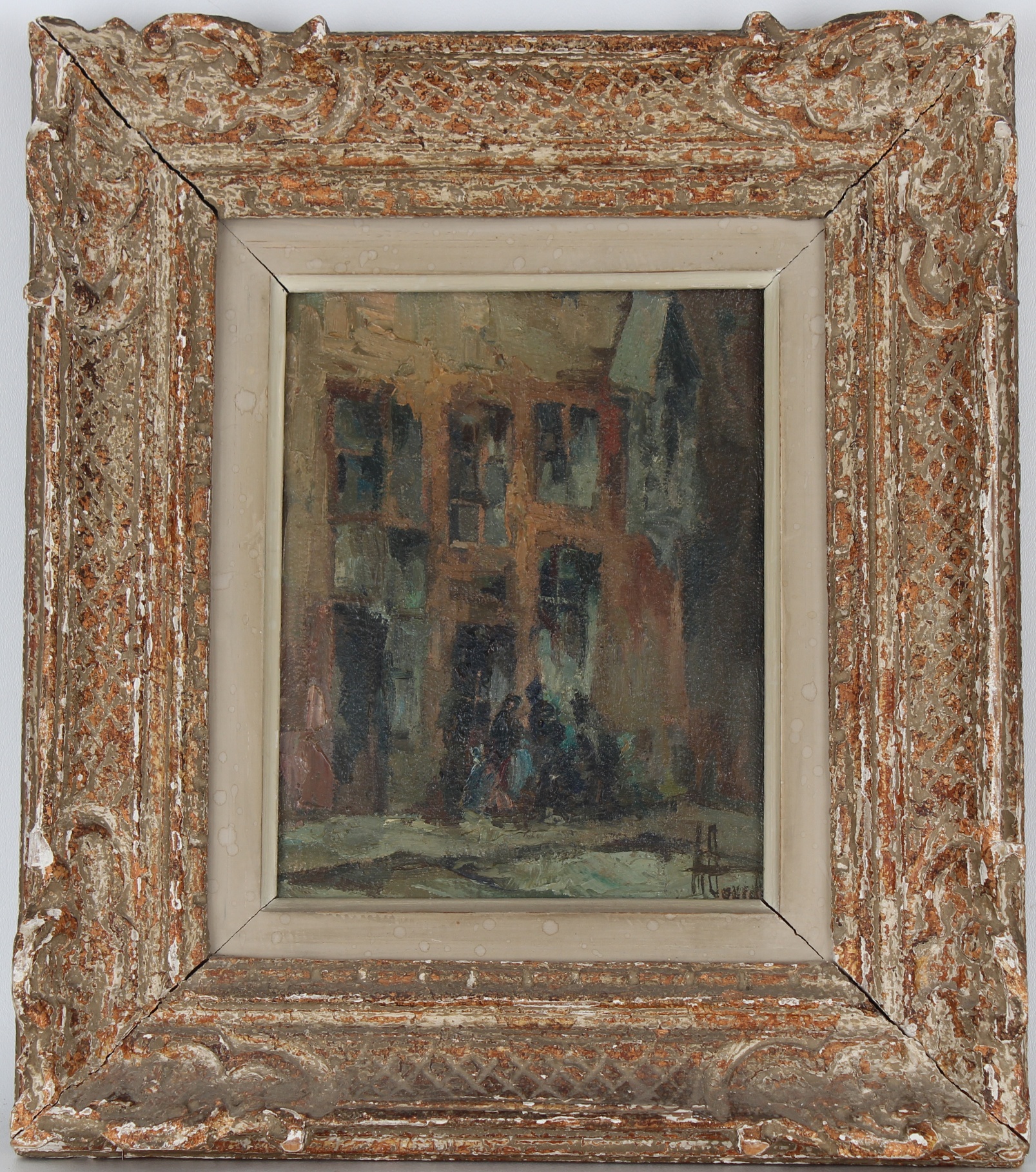 Signed, Early 20th C. Impressionist Street Scene