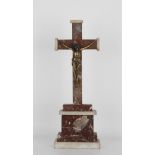 Marble Crucifix with Bronze Jesus