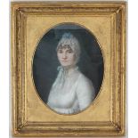 18/19th C. American School Portrait of a Woman