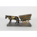 Antique Bronze Horse Drawn Carriage