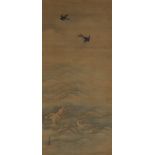 Japanese School, Early Antique Scroll Painting