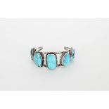 Turquoise & Silver Cuff Bracelet