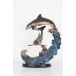 "Dolphin Jump" Wyland Bronze