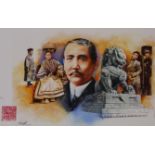 Chris Calle (B. 1961) "Life of Sun Yat-sen" Orig