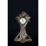 Art Nouveau Bronze FIgural Clock