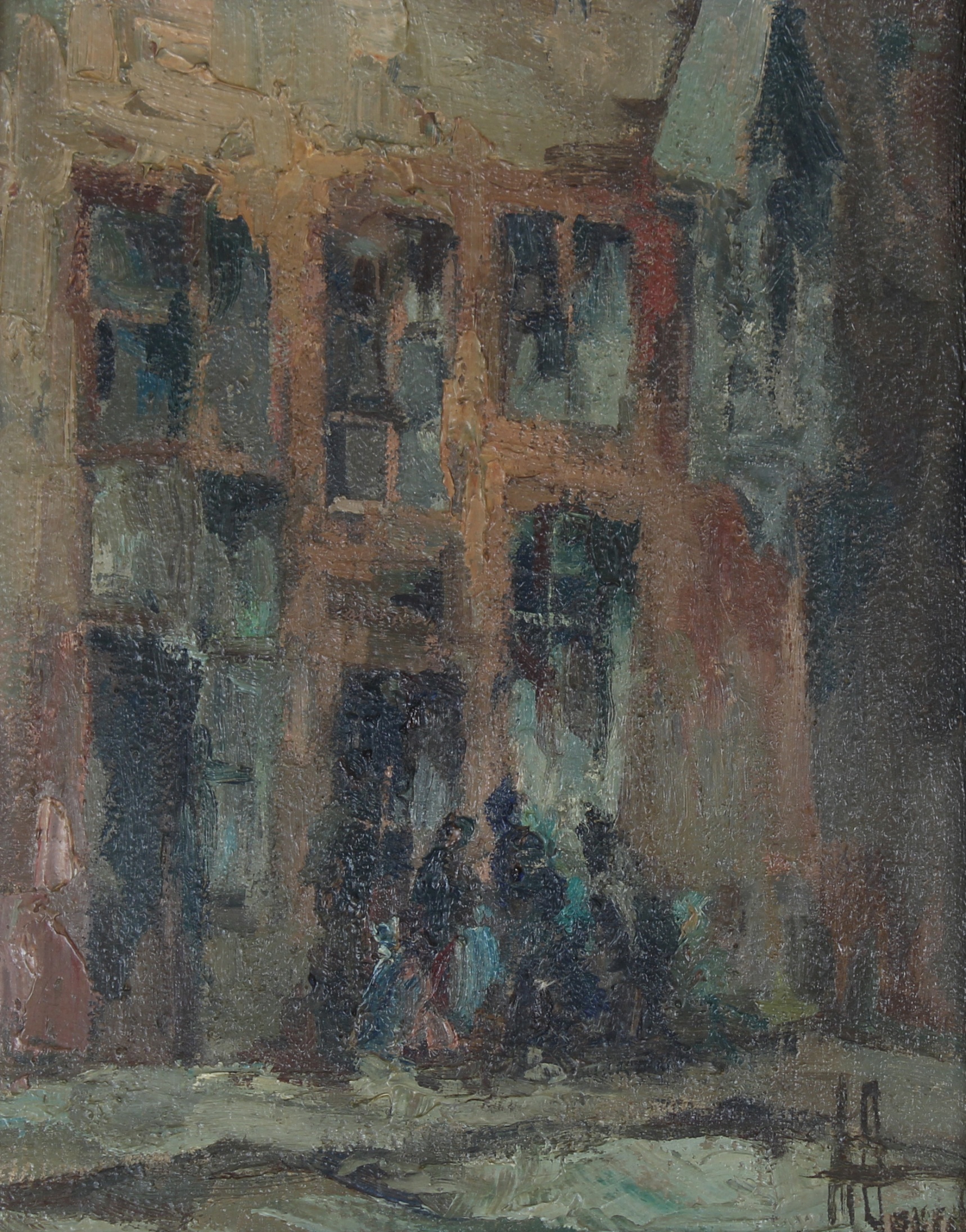 Signed, Early 20th C. Impressionist Street Scene - Image 2 of 5