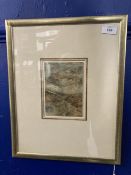 M. Relton: 20th cent. Watercolour 'Landscape', signed lower right, framed and glazed. 6½ins. x 4½