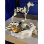 20th cent. Ceramics: Animal figures, Beswick Guernsey Calf 1249A, another 1249 series, Friesian or