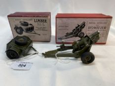 Military Toys: W. Britain, Royal Artillery 4½ins. Howitzer, muzzle loading, rubber tyres, No.