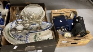 20th cent. Ceramics & Metalware: Copeland, Spode, Royal Doulton plates and bowls, white metal