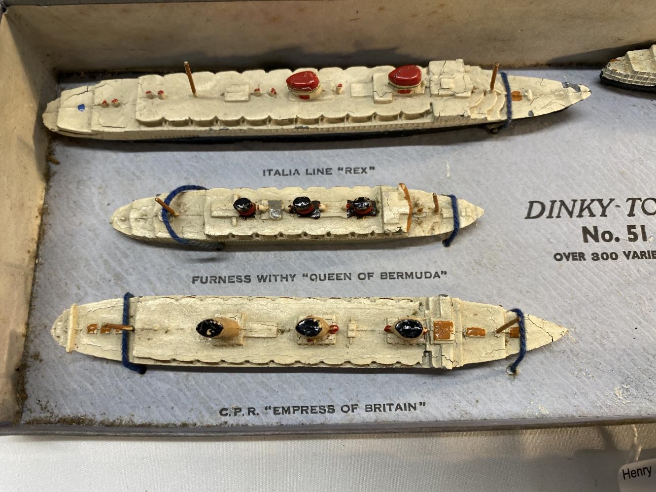 Toys: Meccano Dinky Toys, No. 51 Famous Liners, boxed collection of six, including Norddeutscher- - Image 3 of 3