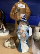 20th cent. Ceramics: Royal Doulton HN2911 Gandalf figure and a Cognac decanter in the form of a