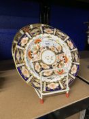 19th cent. Derby Imari plate Stevenson & Hancock red mark to base 8ins, plus Crown Derby Imari