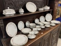 20th cent. Ceramics: Noritake Roselane dinner service, dinner plates x 8, dessert plates x 8, side