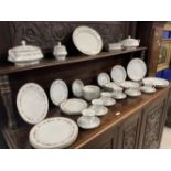 20th cent. Ceramics: Noritake Roselane dinner service, dinner plates x 8, dessert plates x 8, side