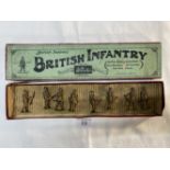 Military Toys: W. Britain, British Infantry in active service equipment with shrapnel proof