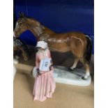 20th cent. Ceramics: Royal Doulton Maureen H.N. 1770, Katzhutte bay horse on oval ceramic base.